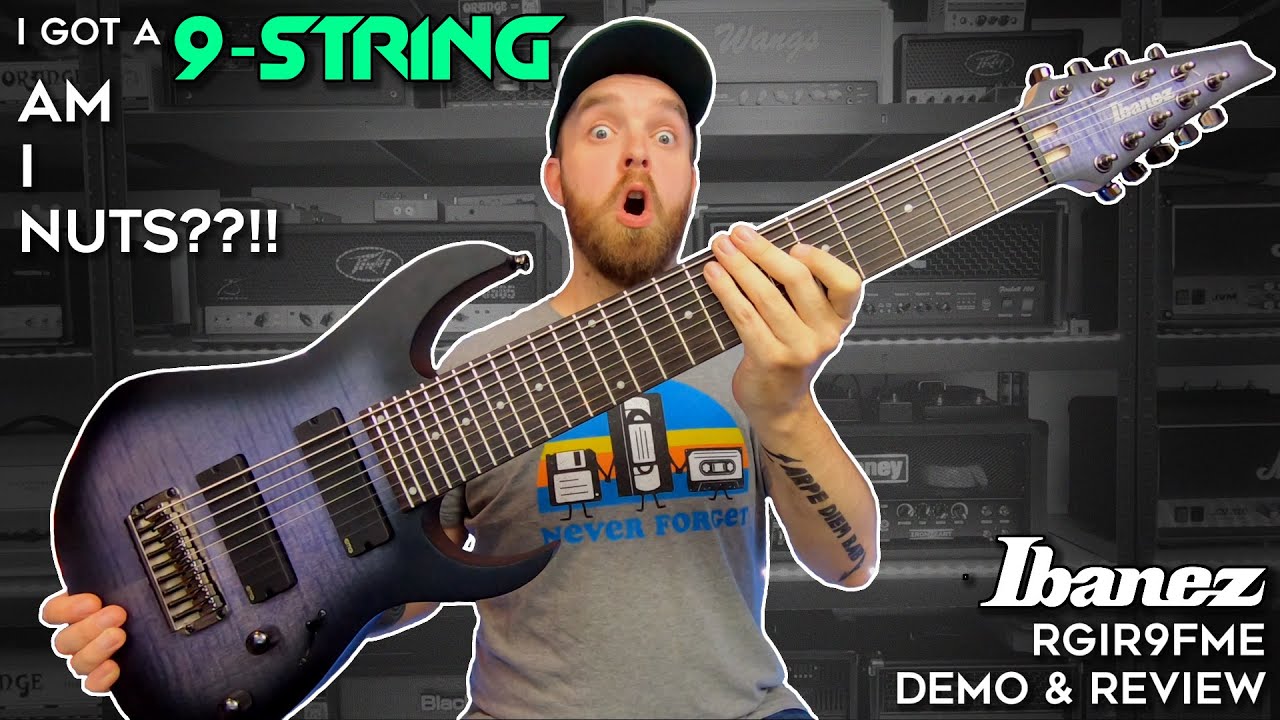 My First 9-String Guitar!! (Ibanez RGIR9FME Demo & Review)