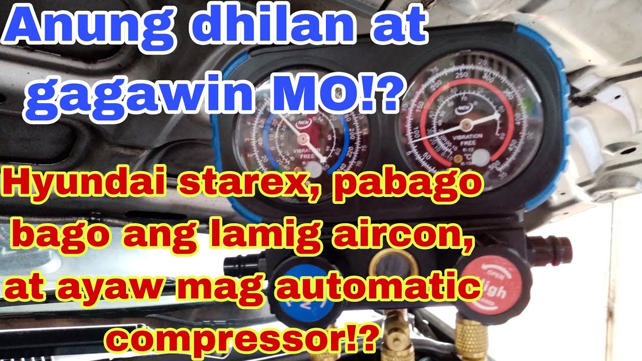 Hyundai starex aircon compressor ayaw mag automatic,wala lamig, conversion manual thermostat.