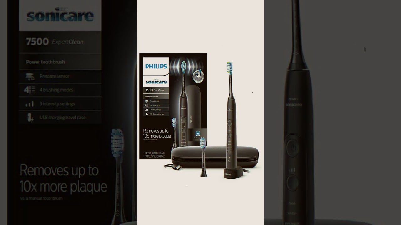 Philips Sonicare ExpertClean 7500, Rechargeable Electric Power Toothbrush, Black,  