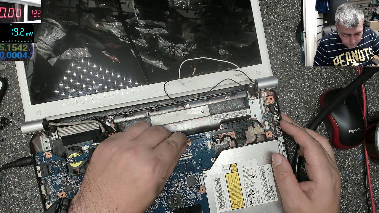 Packard Bell Easynote pj74 - coming on but no picture - graphics repair