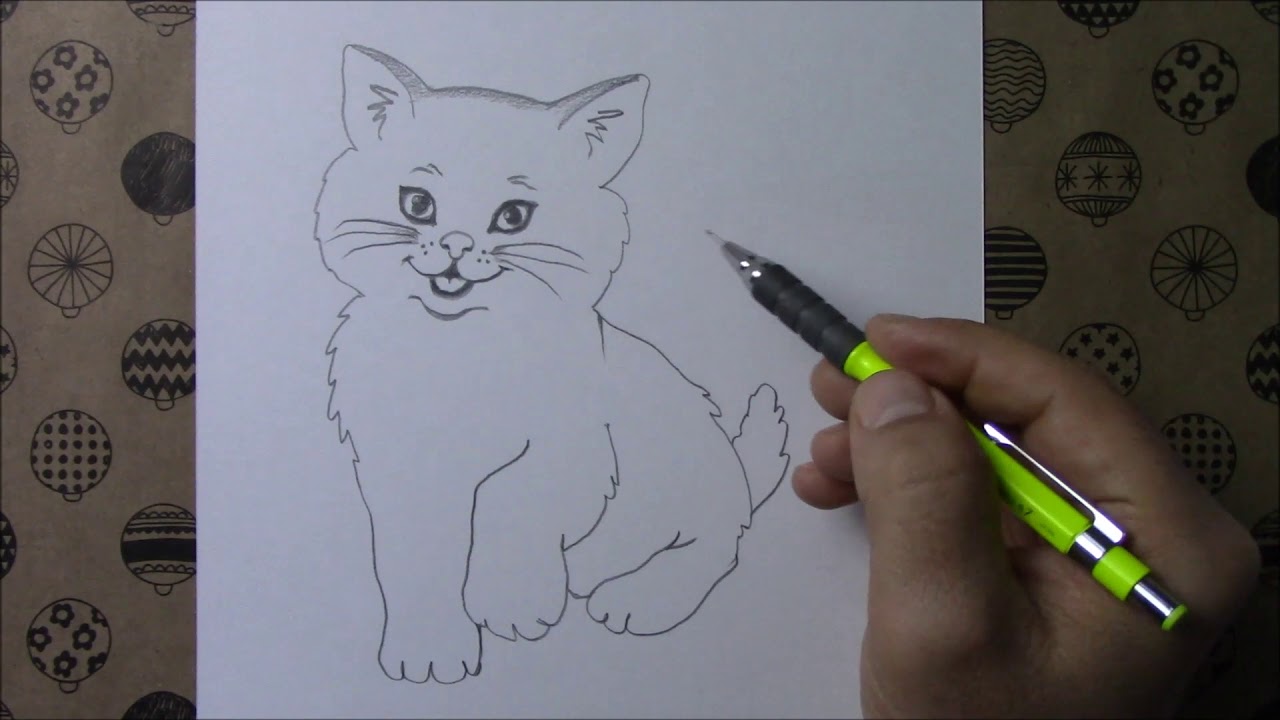 Kolay kedi çizimi - Easy cat drawing