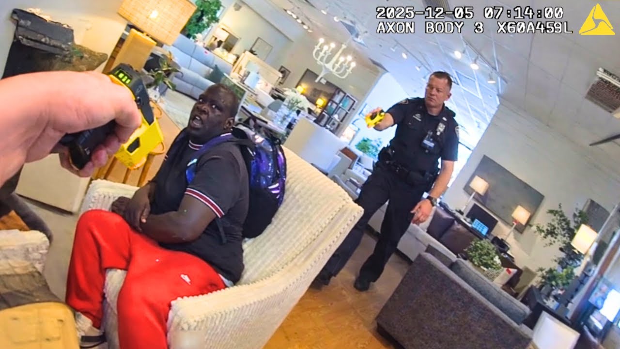 Полиция задержала 136-килограммового мужчину после того, как он отказался представиться и убежал.