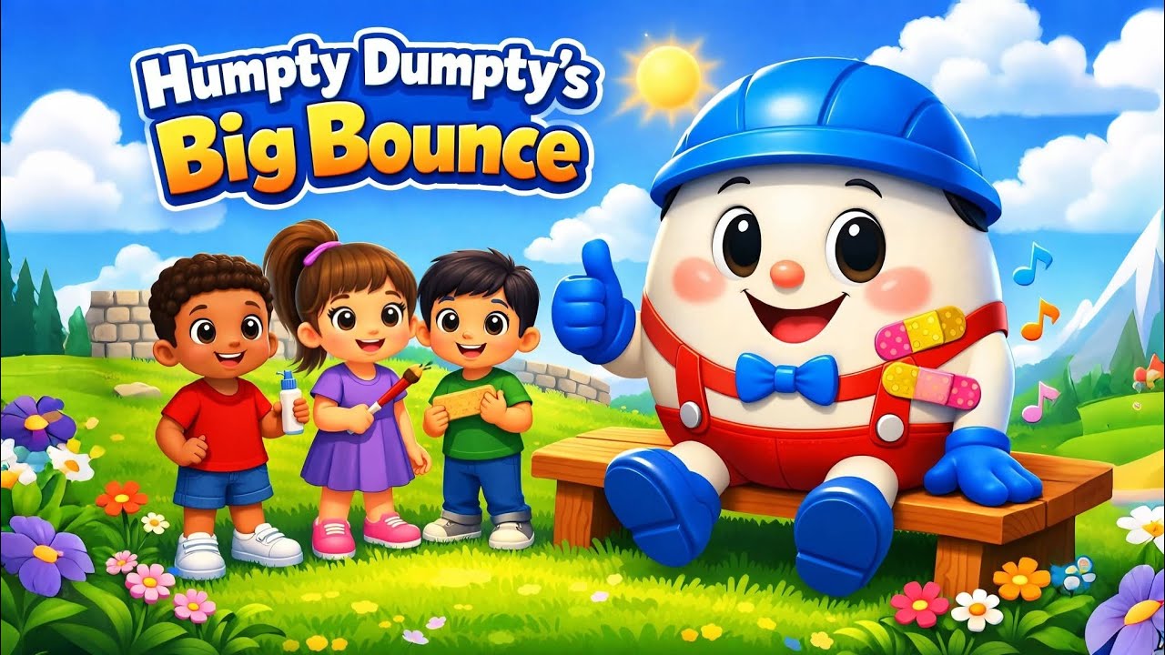 Humpty Dumpty’s Big Bounce – 3D Kids Song & Nursery Rhyme | PipoMelody
