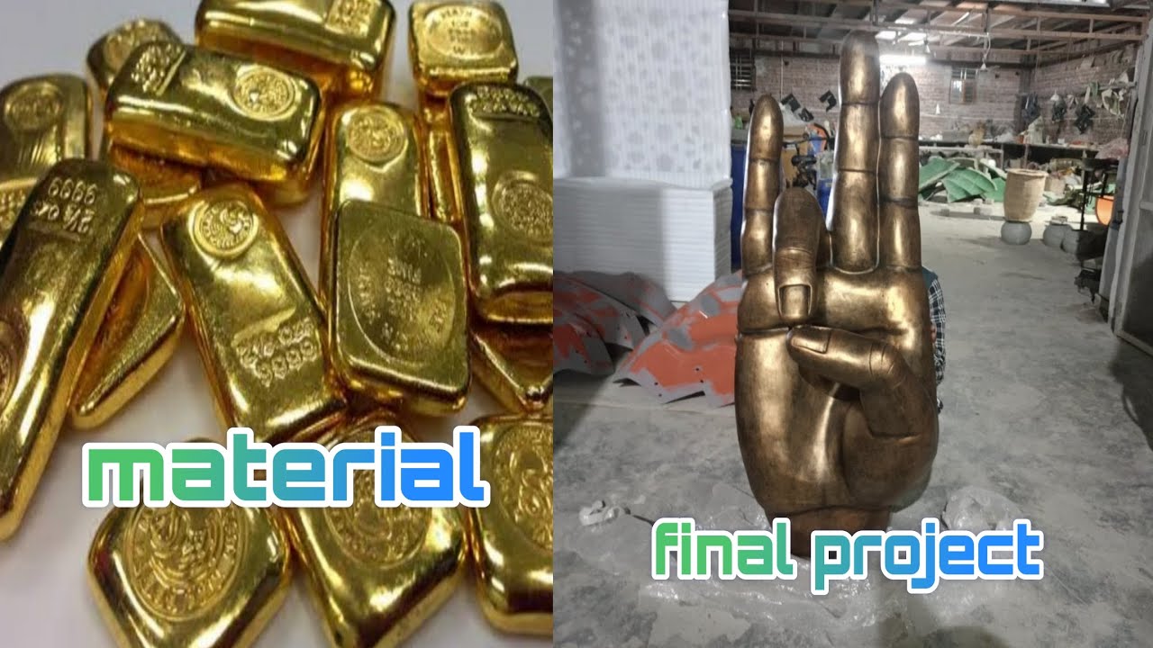 Hand made of brass at a height of 10 feet #grass #casting #artandcraft #tigwelding