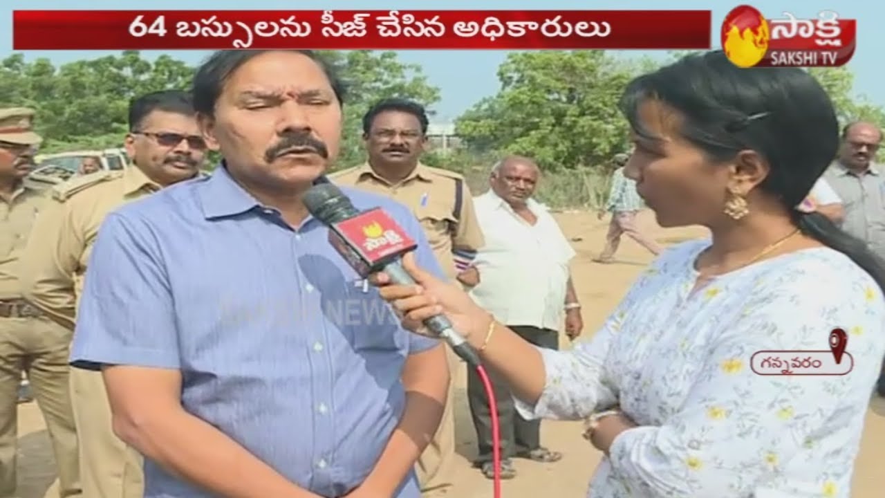 Transport Department seizes 64 buses for norms violation in Andhra Pradesh | Sakshi TV