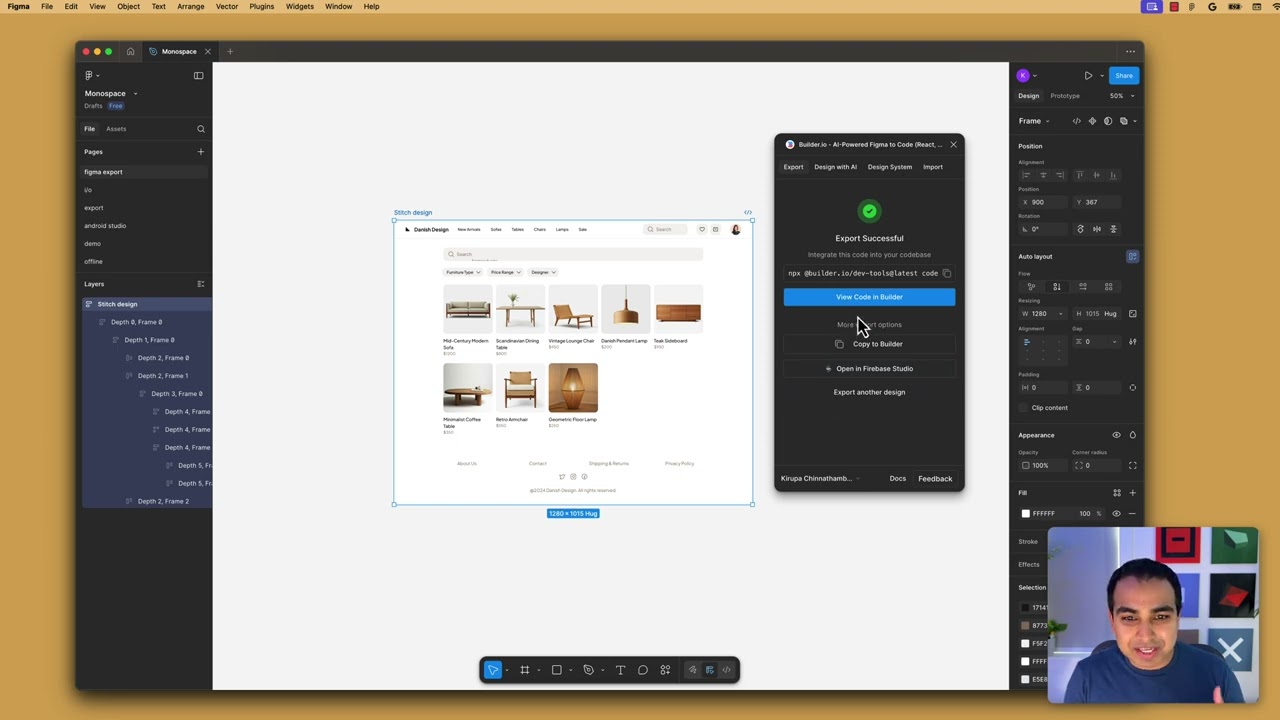 From Figma to Firebase Studio via the Builder.io Plugin 🔥