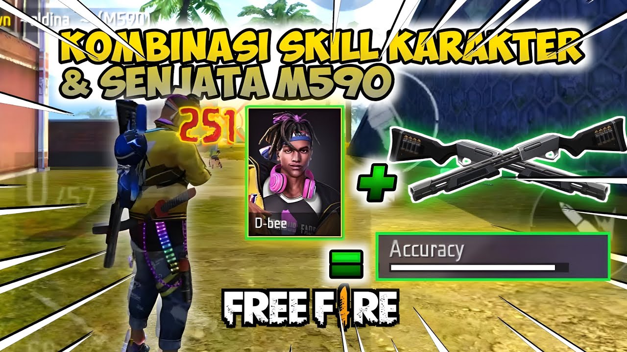 KOMBINASI SKILL D - BEE SAMA M590 NIHH GUYSSS !!! 😱, AIM SG NYA AUTO LENGKET DEHH 😎