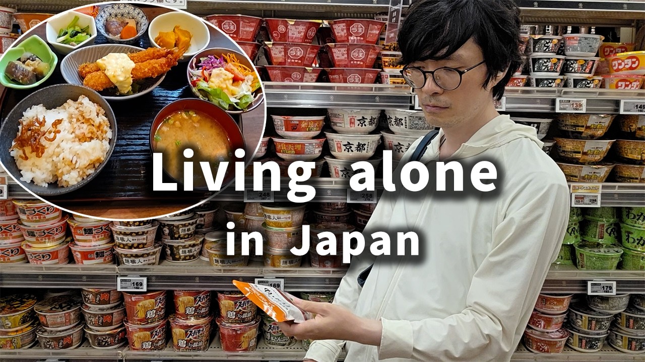 What a single Japanese Salaryman eats on a day off | hidden cafe & 40% off grocery shopping