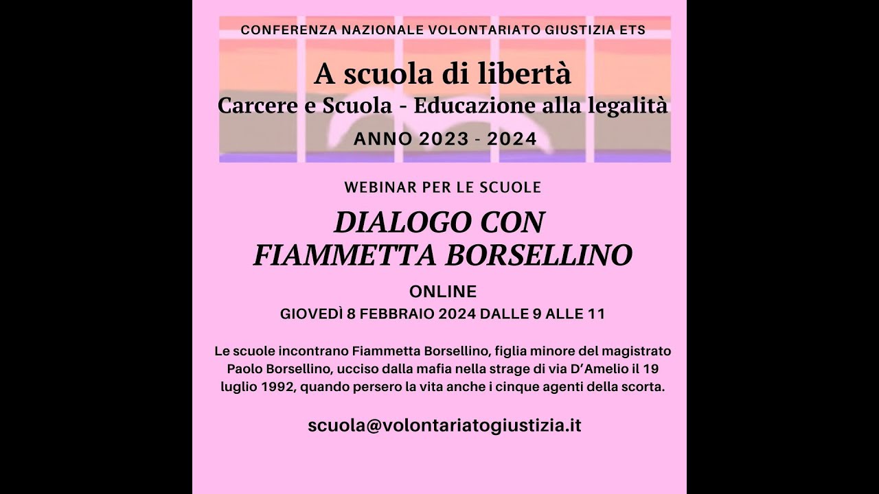 DIALOGO CON FIAMMETTA BORSELLINO 8.2.24