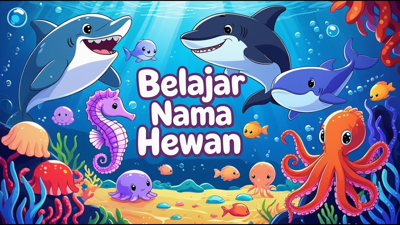 LIVE! Seru Belajar Nama HEWAN LENGKAP Hewan Laut, Air, Serangga & Lainnya | Edukasi Anak PAUD (147)