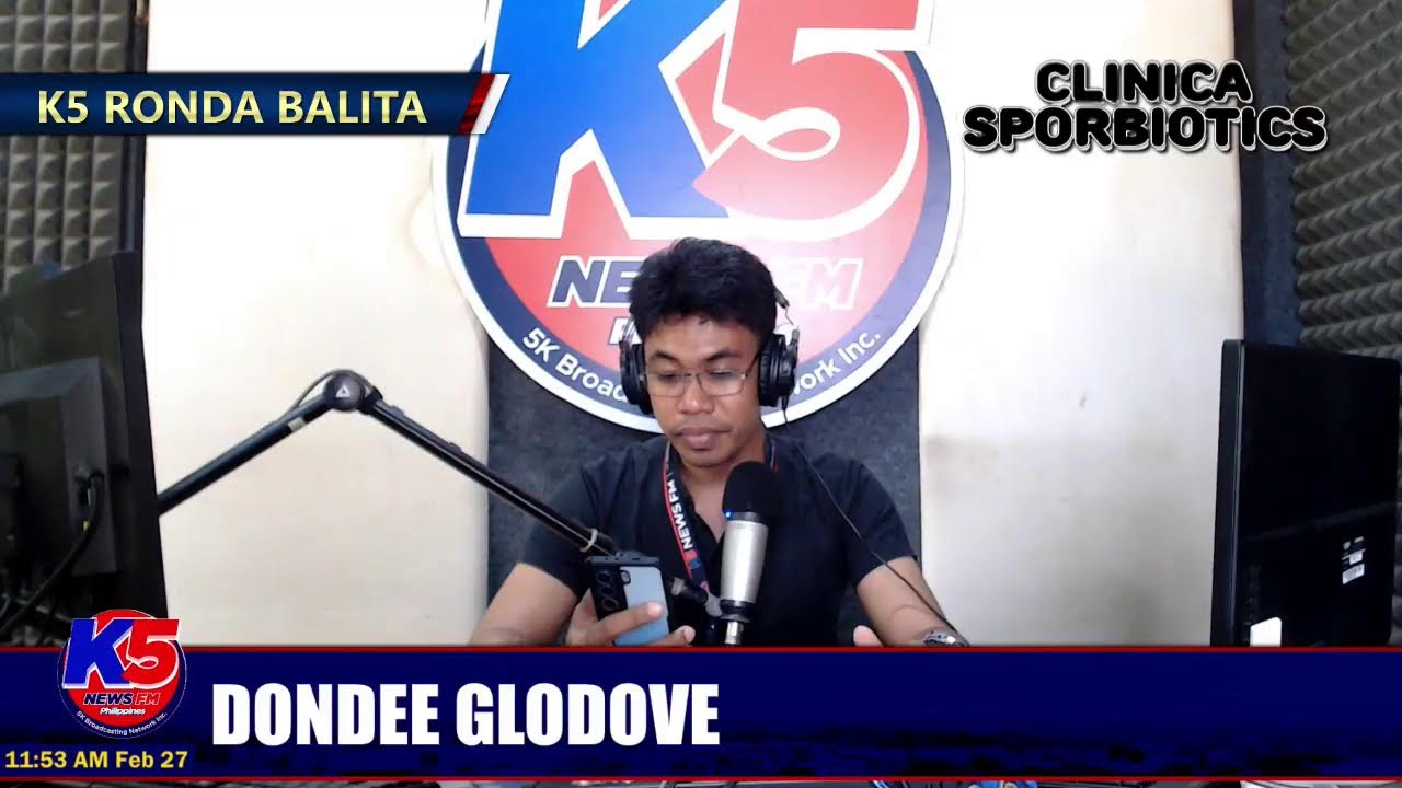 K5 News FM Bayawan Digital News Live Stream | K5 Ronda Balita hosted by K5 Dondee Glodove