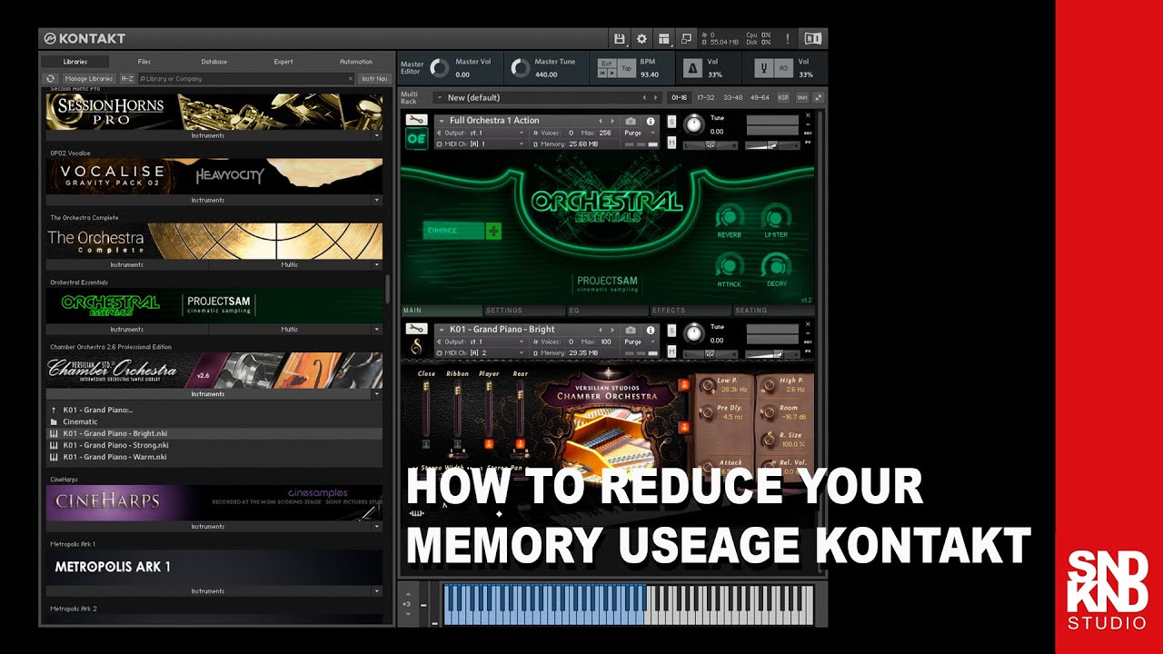 How to reduce memory usage in Kontakt