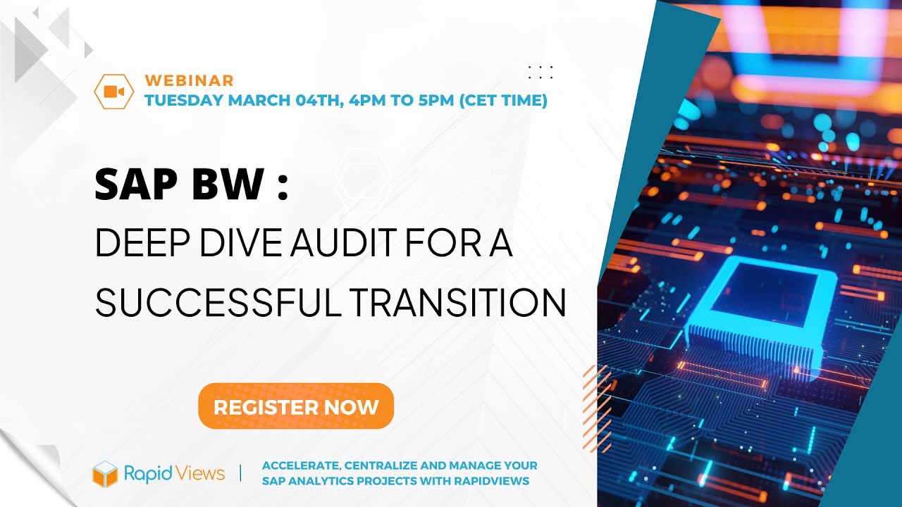SAP BW : Deep Dive Audit for a successful transition