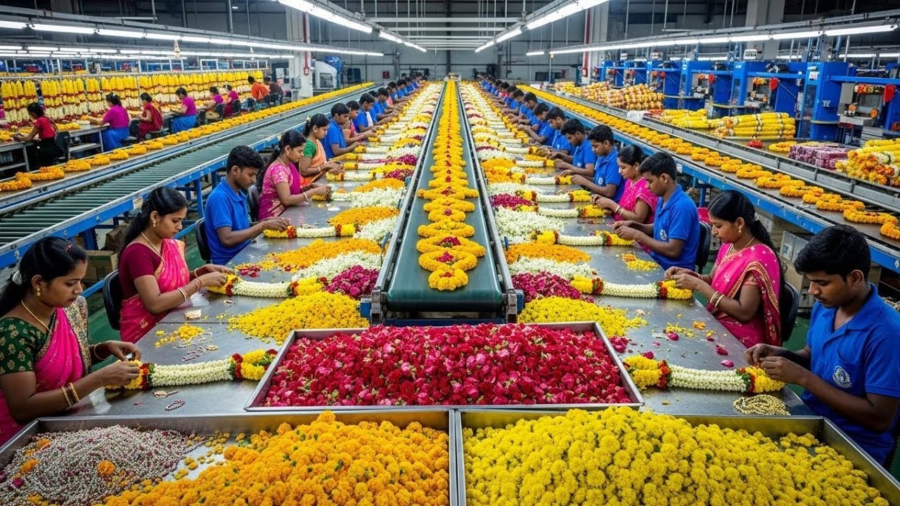 Inside the Varmala Factory | How Millions of Flower Garlands Are Made Daily