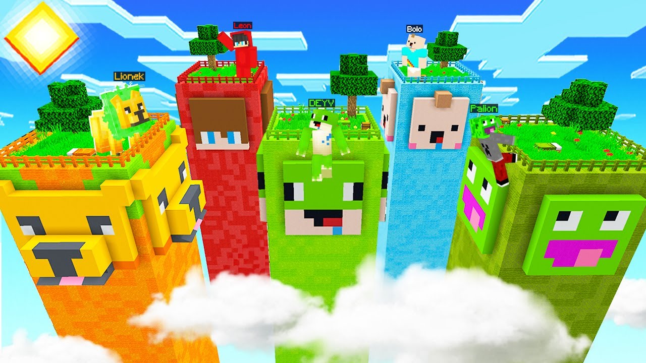 WIEŻA PALION vs LIONEK vs DEYV vs LEON vs BOLO w Minecraft!