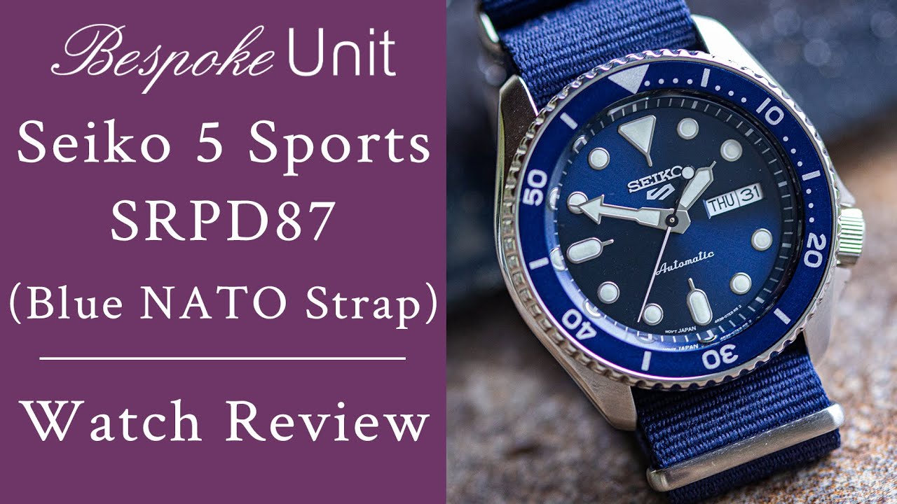 Обзор Seiko SRPD87: часы All-Blue Diver на ремешке НАТО