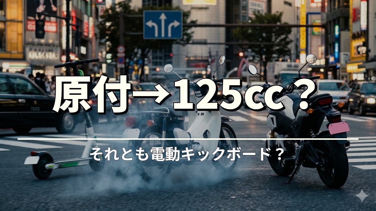 50cc終了で何が起きる？原付・125cc・電動キックボード問題
