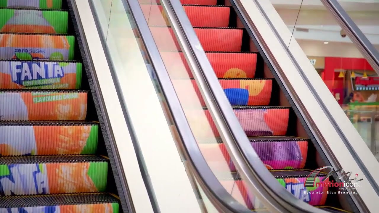 Motion Icon Escalator Step Branding Highlights