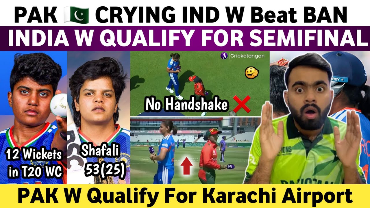 Pak Media Crying on Ind W Beat Ban W 2026 | Ind W Vs Ban W T20 WC Match 2026 | No Handshake OMG 😲 |