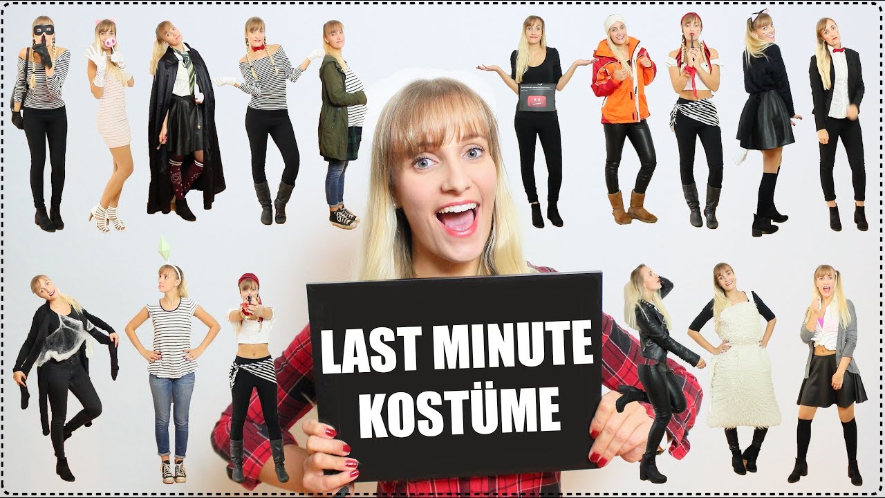 LAST MINUTE KOSTÜME + DIYs! | Schnell & Einfach!
