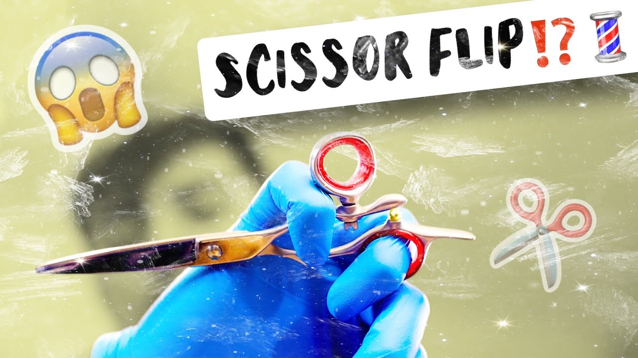 Scissor flip⁉️😱 Scissor Technique for PRO BARBERS💈🔥 HOW TO SHEAR FLIP ✂️