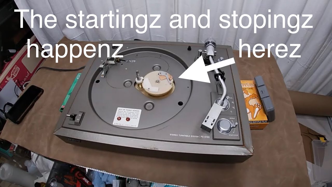 How does a mechanical turntable's start and stop function work? How to fix a malfunction (lube it)!