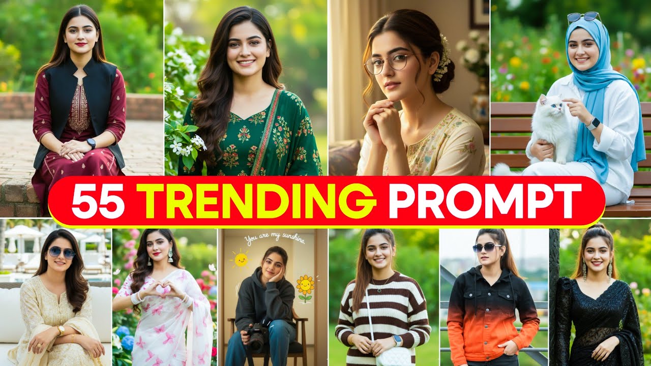 TOP 55 NEW GOOGLE GEMINI PROMPT FOR GIRL | TRENDING GEMINI AI PHOTO EDITING | AI PHOTO KAISE BANAYE