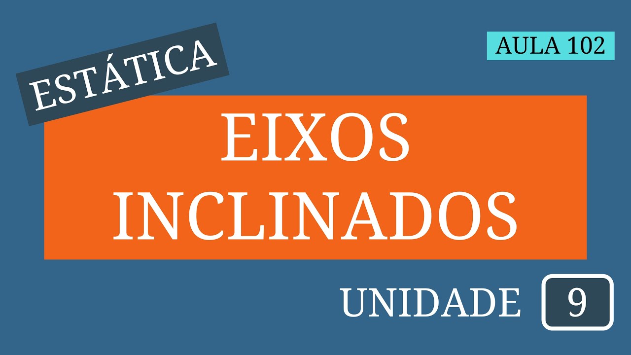 Estática - Aula 102 | Momento de inércia | Eixos inclinados: Parte I