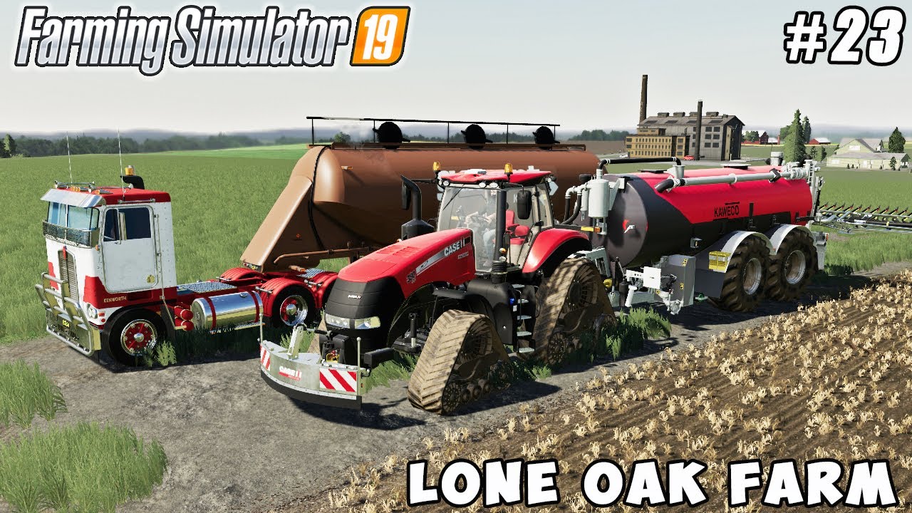 Baling straw, spraying slurry with Kaweco PROFI | Lone Oak Farm | Farming simulator 19 | ep #23
