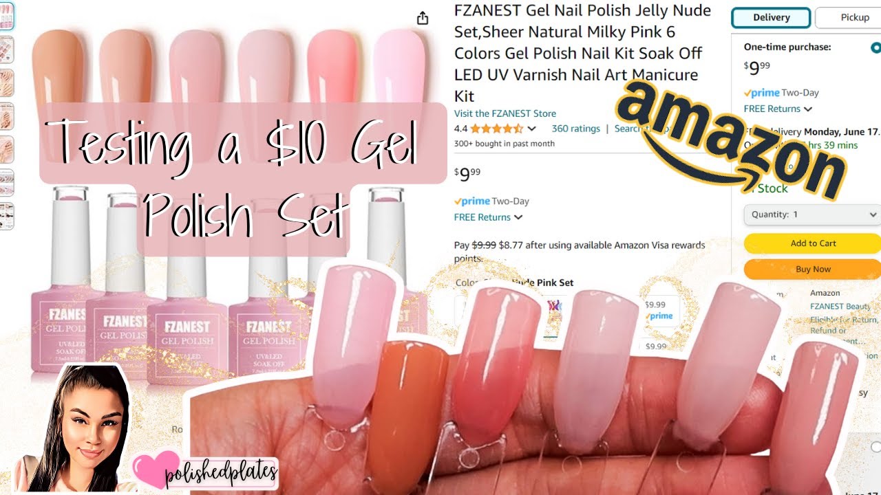 TESTING GEL POLISH FROM AMAZON - $10 nude polish set ✨