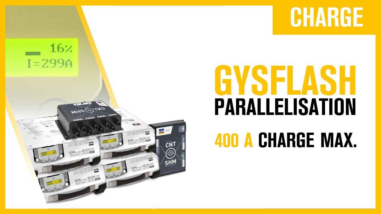 Merge the power of multiple GYSFLASH : reach up to 400 A of charging current
