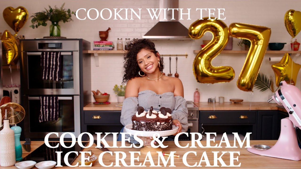 How to Make the BEST Cookies & Cream Ice Cream Cake a childhood Fave! | Tees Treats