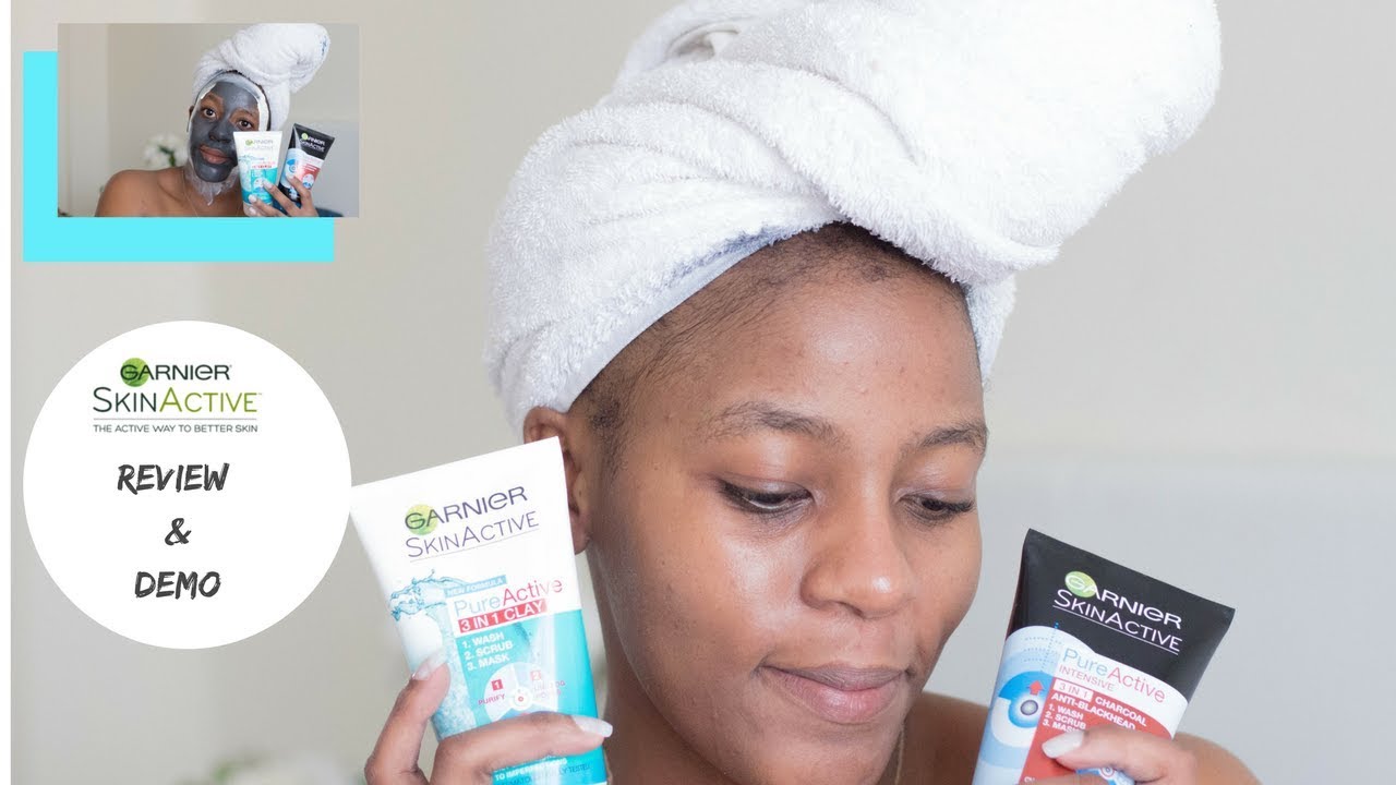 Review | Garnier Pure Active  3-in-1 | Garnier Wash, Scrub & Mask | 2 Products 5 different ways