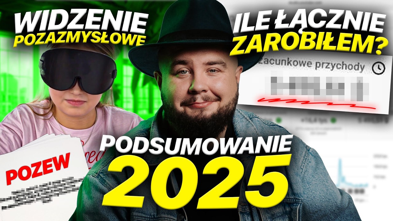 Widzenie pozazmysłowe, pozew i zarobki — mój pierwszy rok na YouTube!