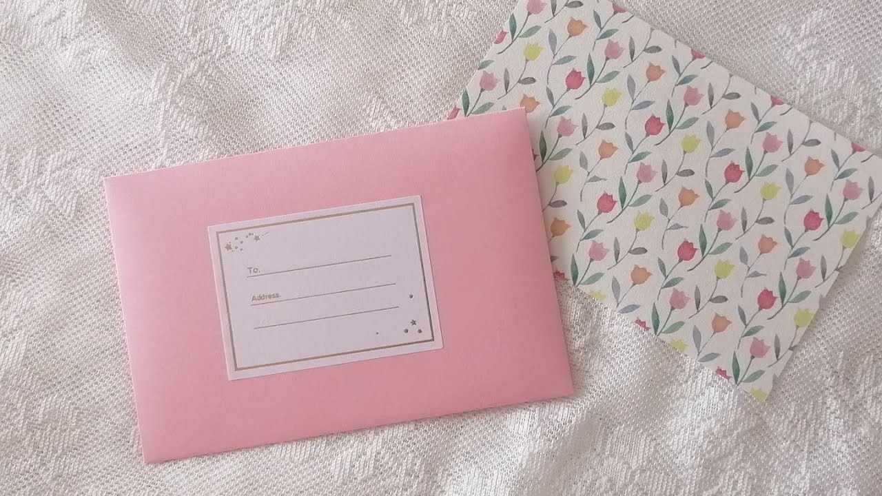 【型紙・計測不要】画用紙一枚で封筒と手紙のレターセットの作り方💌