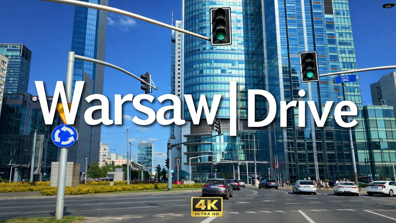 🇵🇱 Relaxing Drive Through Warsaw Warszawa Poland Real City Sounds