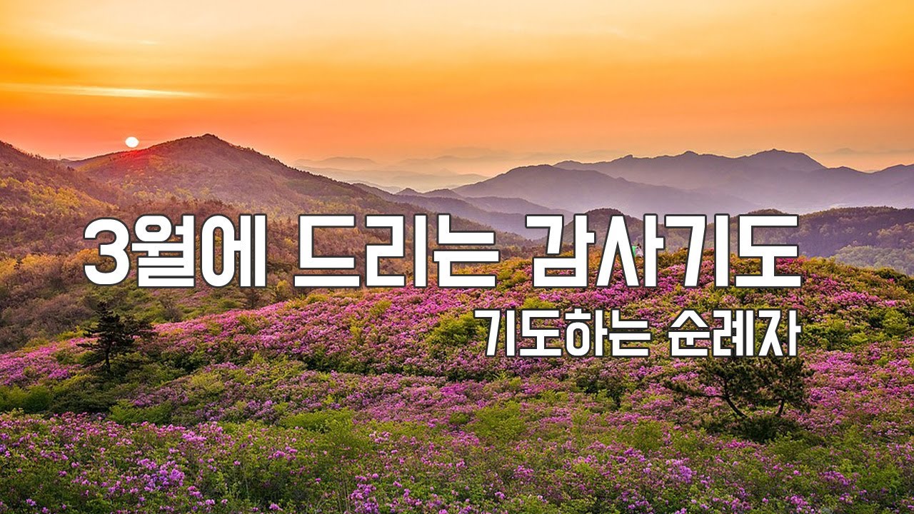 3월에 드리는 감사기도 l 봄의 기도ㅣ 기도하는 순례자