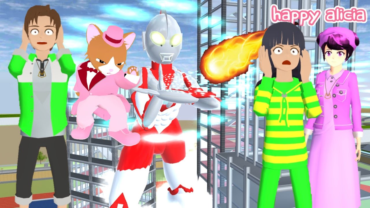 Yuta Mio Ranger Makan Di Restoran Mewah Ada Ultraman VS Naga Api😎😱 | Sakura Simulator | Happy Alicia