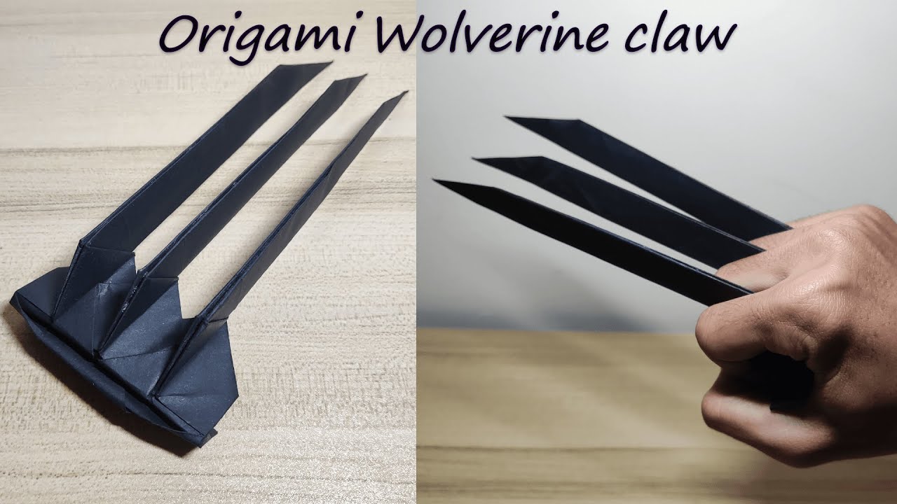 How to make paper Wolverine claw | Origami Wolverine claw