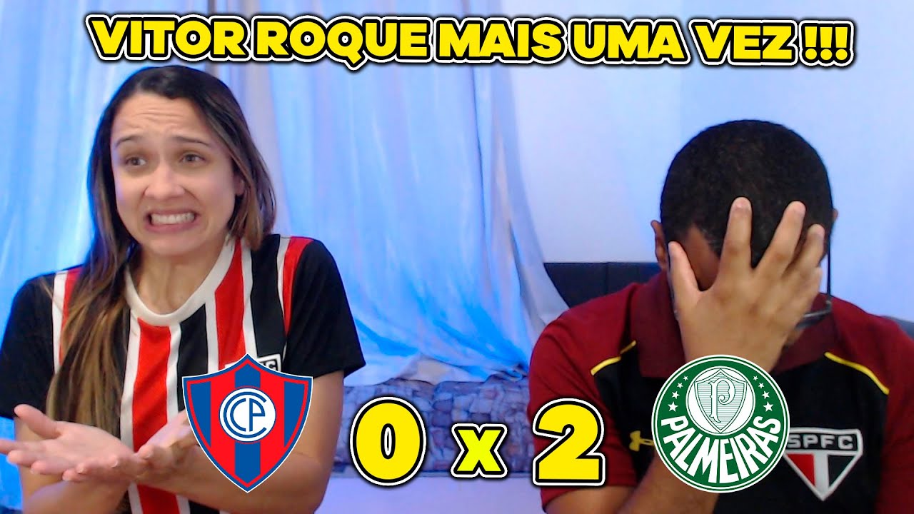 REACT CERRO PORTEÑO 0 X 2 PALMEIRAS - VITÓRIA E 100% DE APROVEITAMENTO
