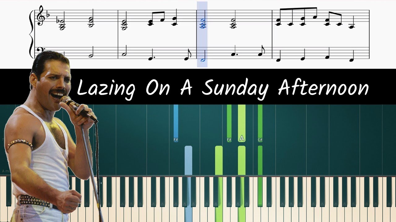 How to play piano part of Lazing On A Sunday Afternoon by Queen
