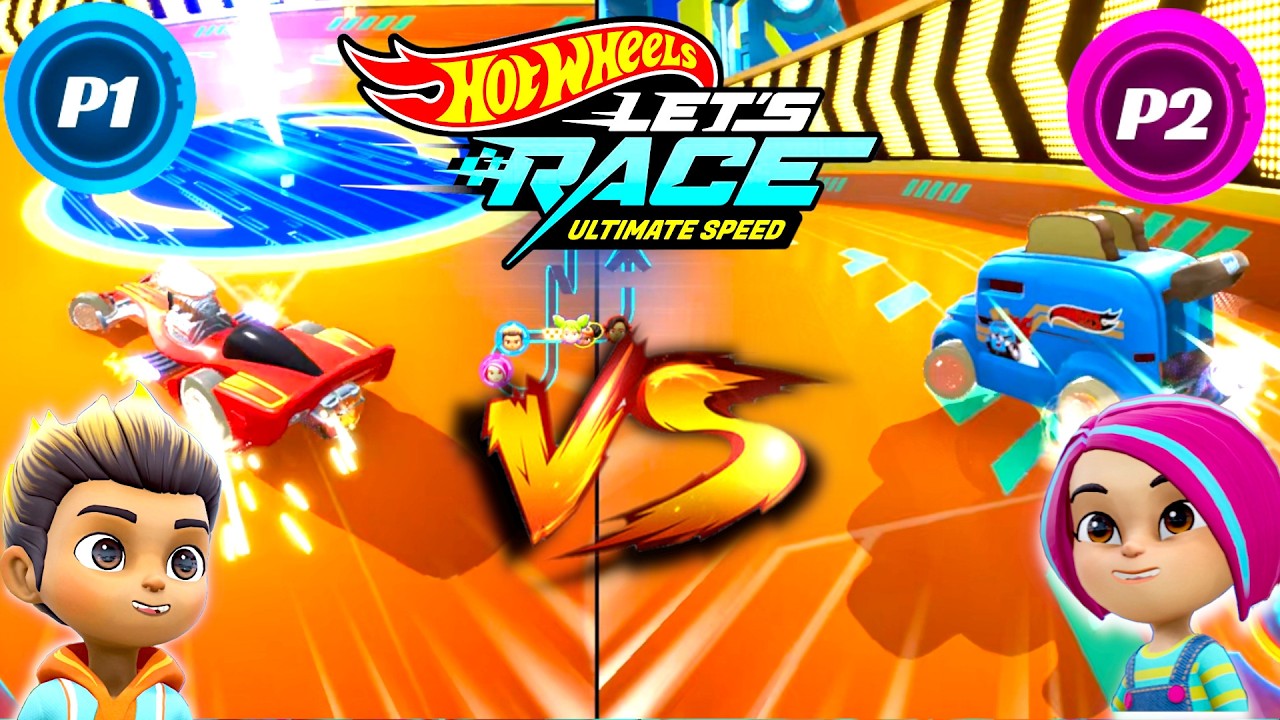 Hot Wheels Let's Race Ultimate Speed ​​– Кооперативная игра с Мэдфастом против Брайтса с Роллер Т...