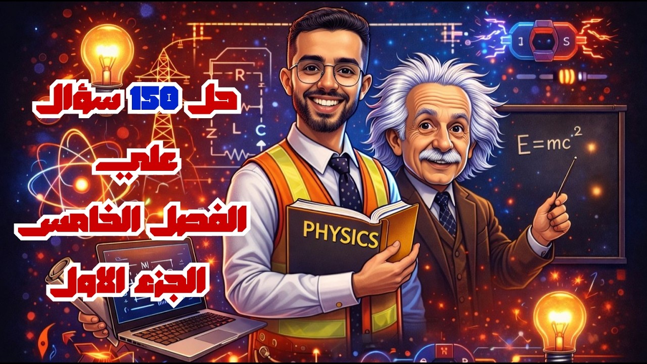 حل 150 سؤال علي الفصل الخامس الجزء الاول فيزياء الصف الثالث الثانوي