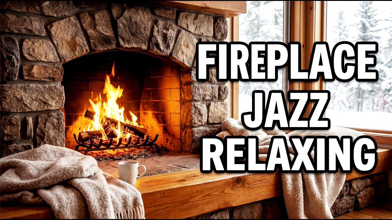 Cozy Desk Fireplace Jazz – Relaxing Study and Work Music