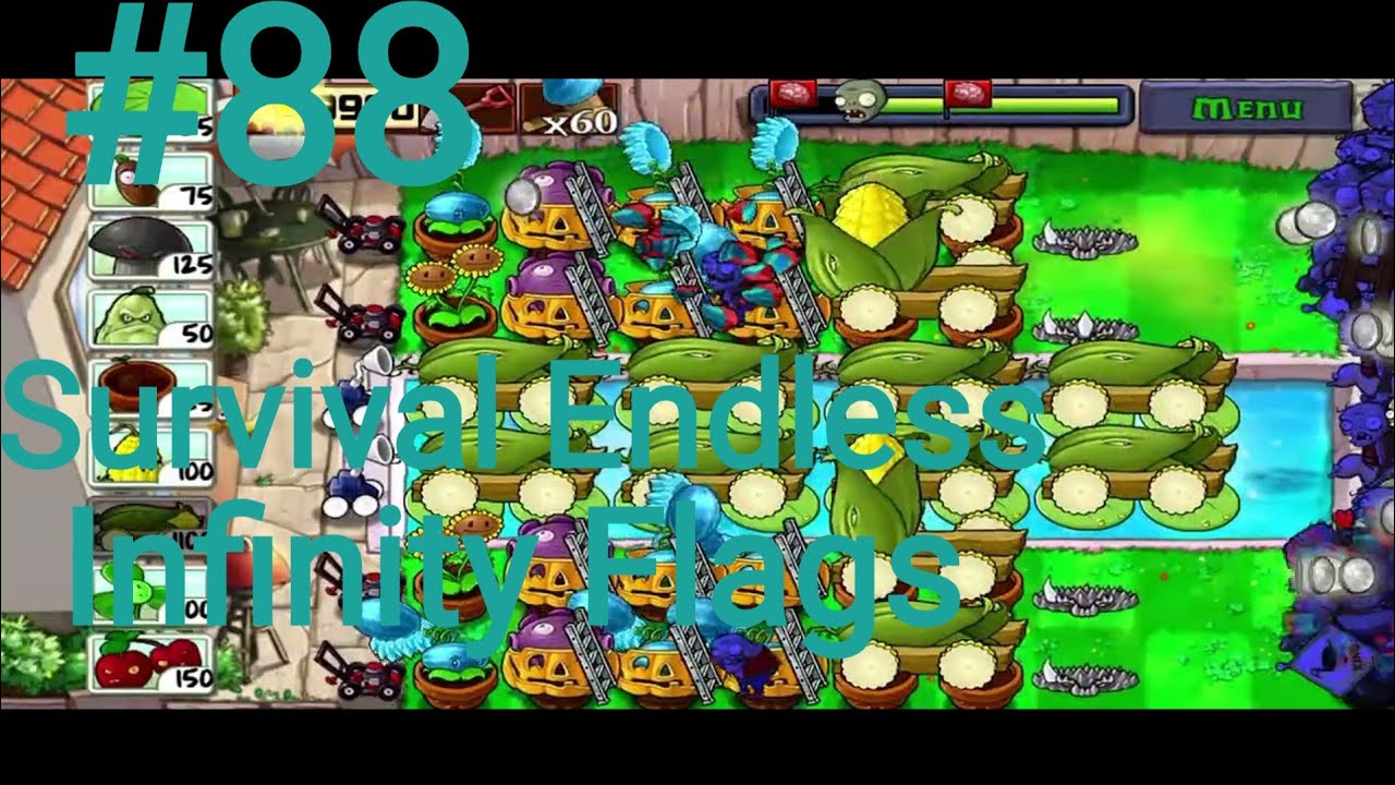 Plants VS Zombies Special Holidays to Welcome Ramadan Survival Endless Part 88 8700 - 8800 Flags