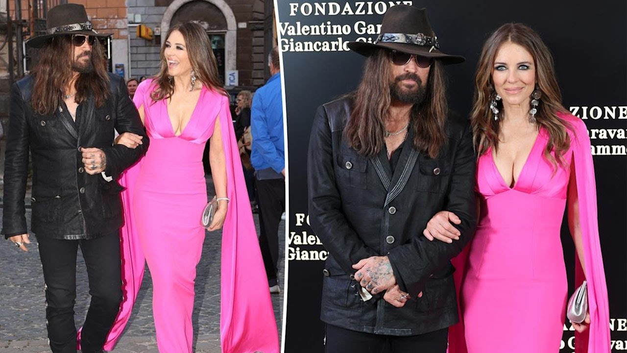 Elizabeth Hurley looks smitten as she makes red carpet debut with Billy Ray Cyrus
