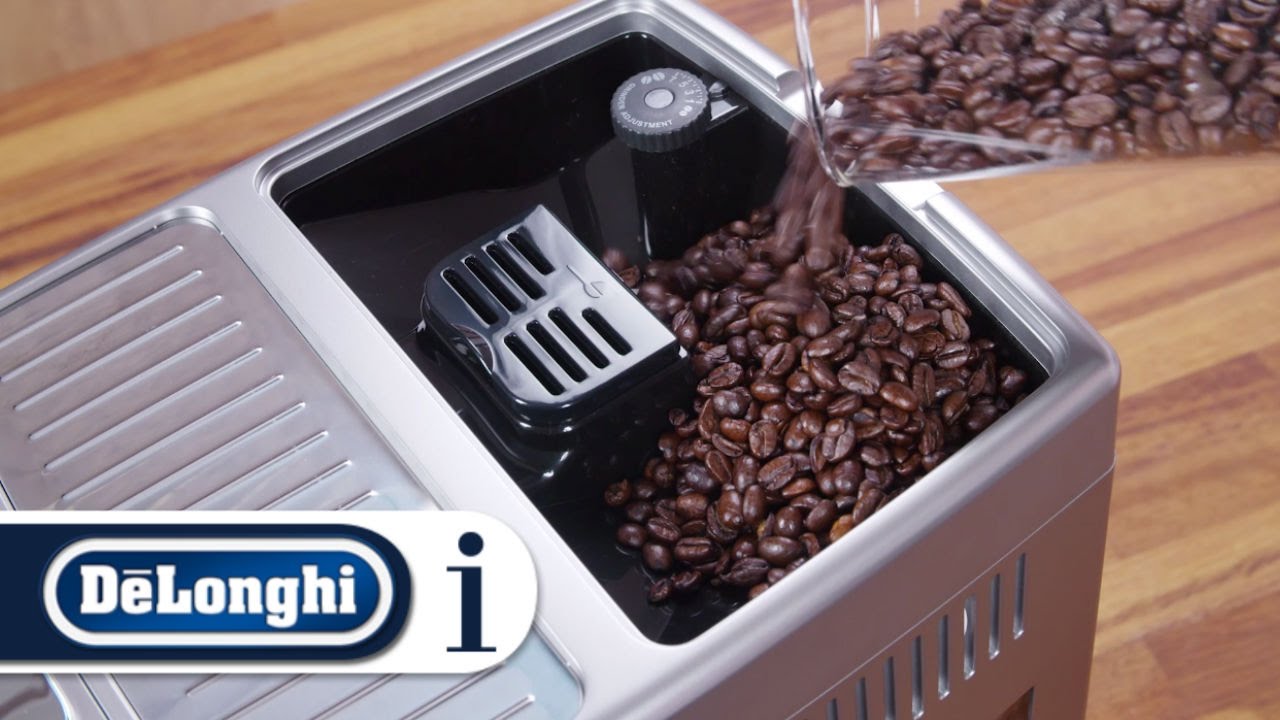 How to make coffee using coffee beans in your De'Longhi Dinamica ECAM 350.55.B or ECAM 350.75.S