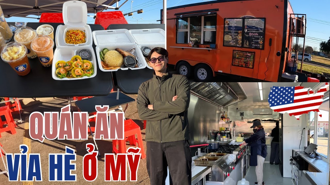Xe Bán Đồ Ăn Đường Phố Của Hai Mẹ Con Em Trai Từ Việt Nam Mới Qua Mỹ | Vietnamese Food Truck