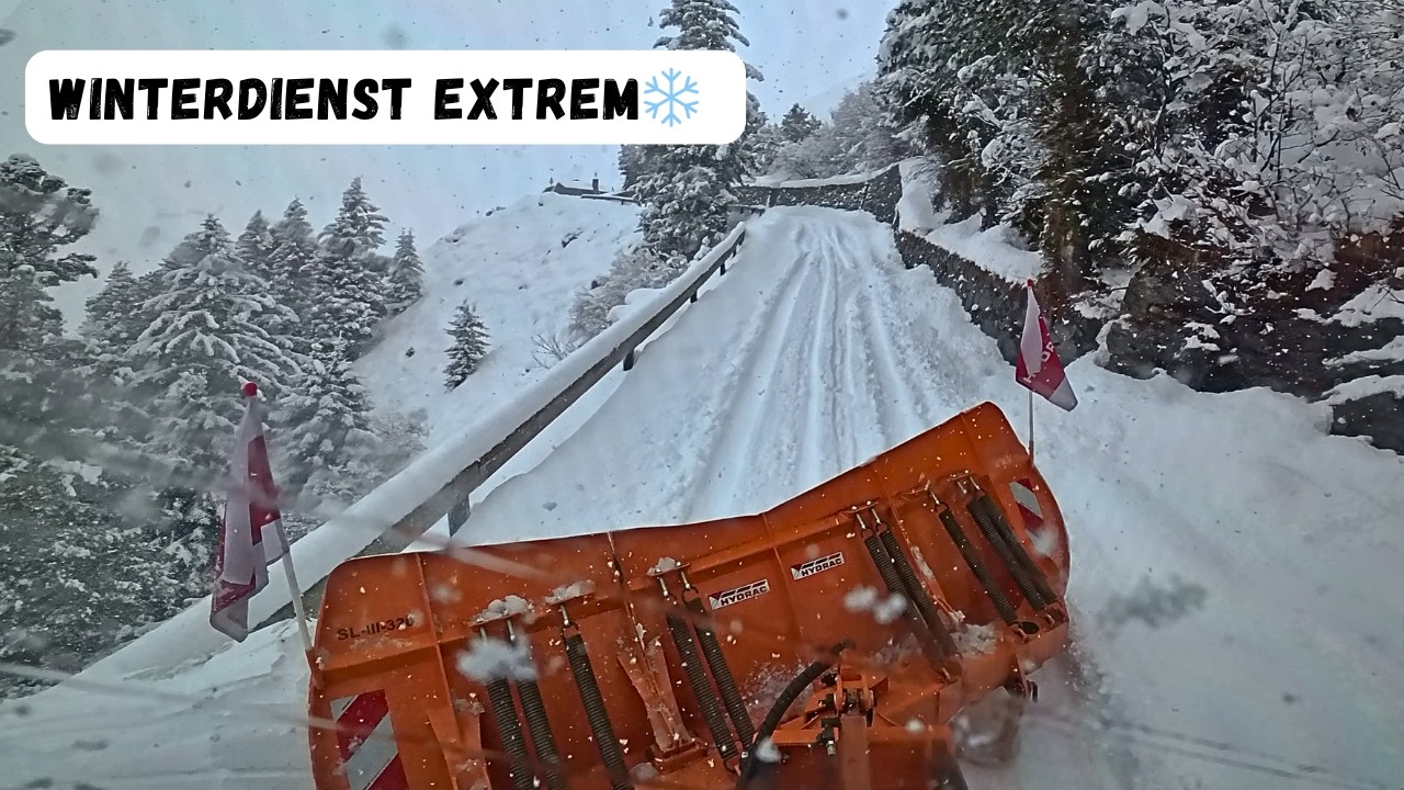 ❄️Schneeräumung Extrem in den Bergen❄️Winterdienst in Triol #asmr