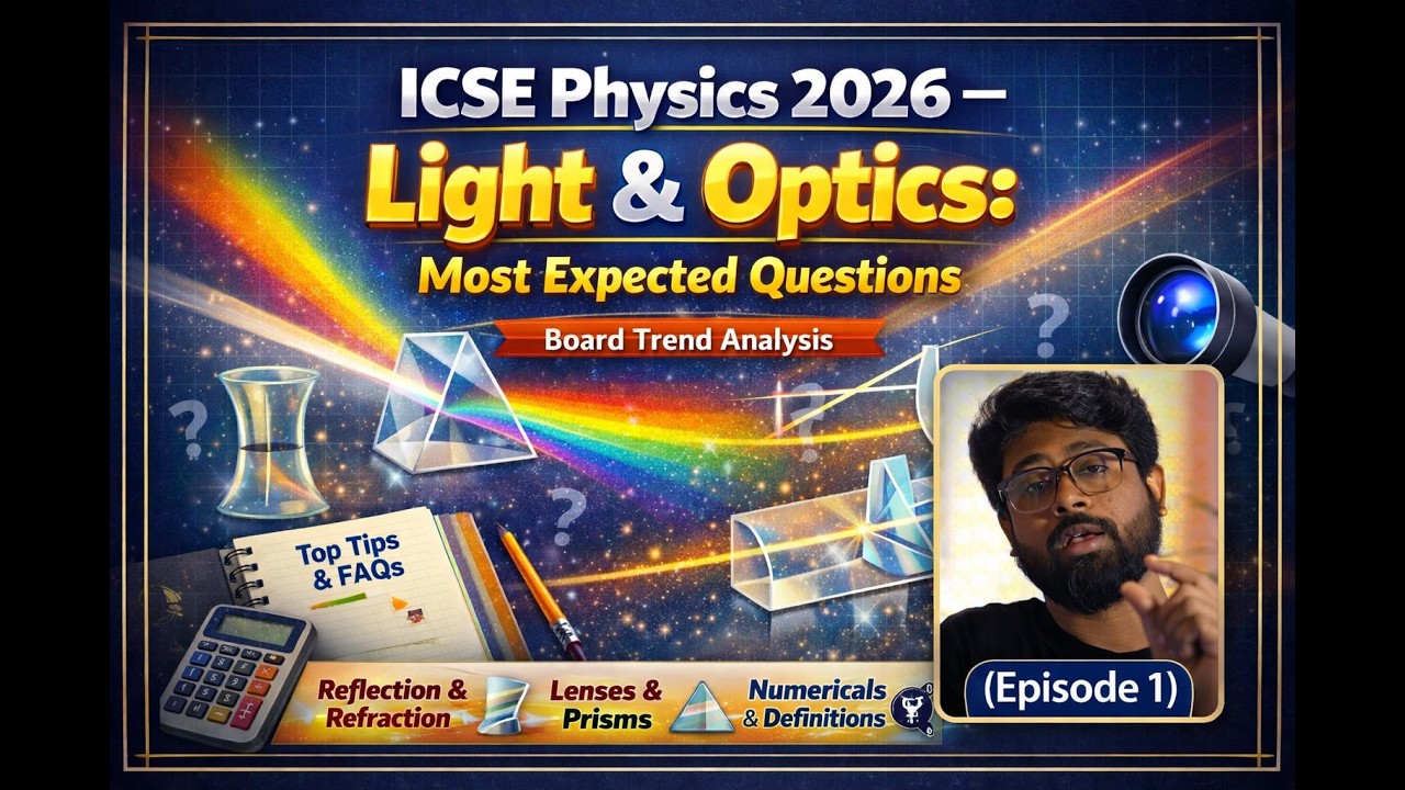 EP 1 _ ICSE Physics 2026 _ Light & Optics Most Expected Questions _ Board Trend Analysis_episode 1